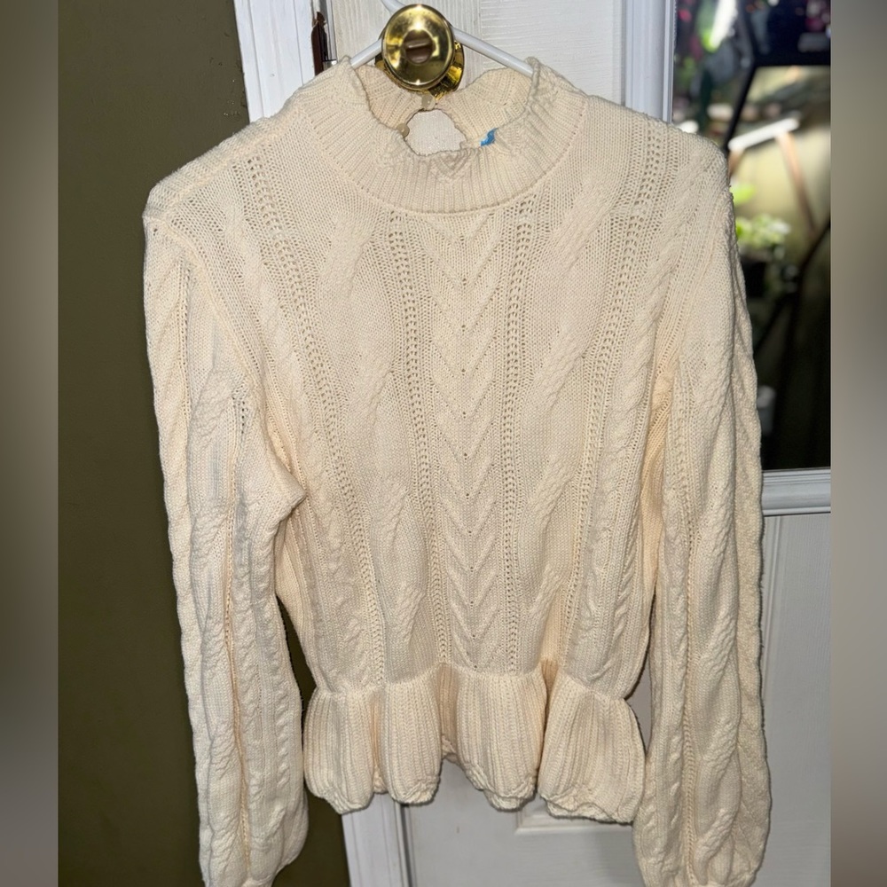 Draper James Cream Knit Sweater